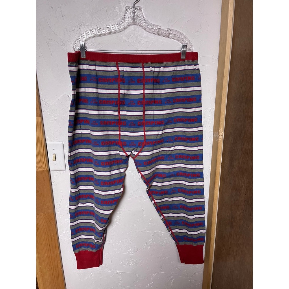 The Great Eddie Bauer Camping Is Fun Striped‎ Pajama Pants Womens XL Red Blue